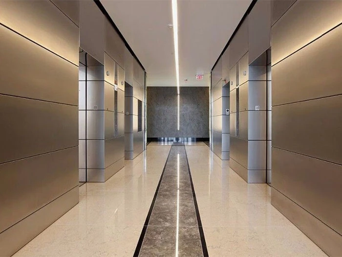 Aluminum composite panels for interior wall cladding
